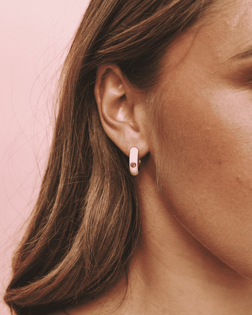 Icon lavender gemstone huggie hoops