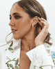 Gold vermeil vanilla huggie earrings