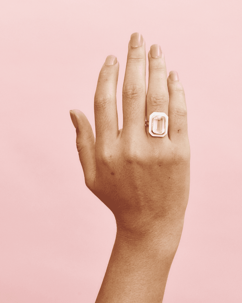 The Icon Blush Enamel Ring - Good Goods World