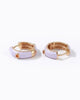 The Icon Lavender Enamel Huggie Earrings - Good Goods World