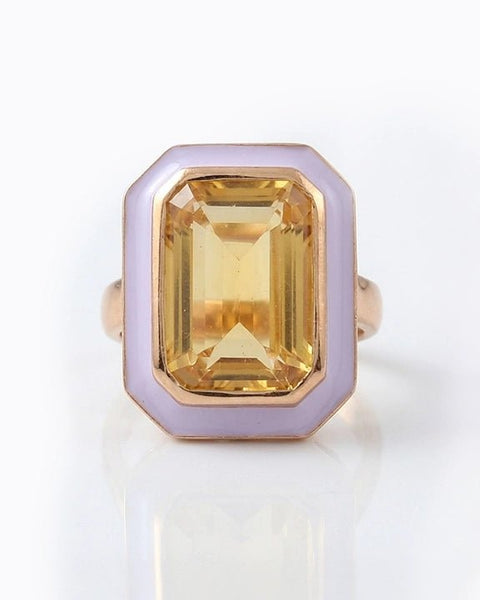 The Icon Lavender Enamel Ring - Good Goods World