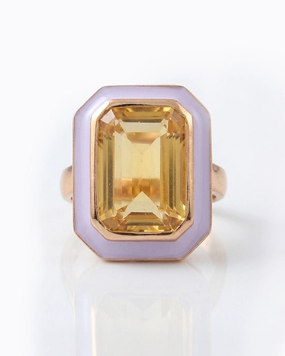 The Icon Lavender Enamel Ring - Good Goods World
