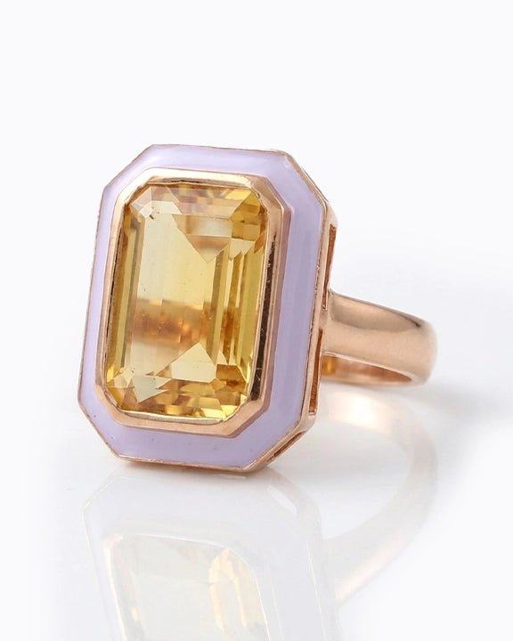 The Icon Lavender Enamel Ring - Good Goods World