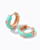 The Icon Seafoam Enamel Huggie Earrings - Good Goods World