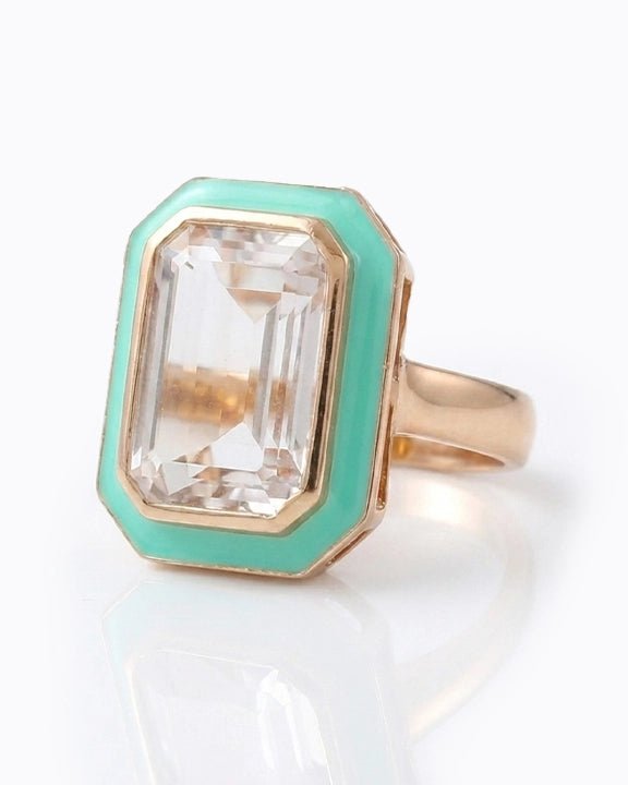 The Icon Seafoam Enamel Ring - Good Goods World