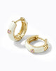 The Icon Vanilla Enamel Huggie Earrings - Good Goods World